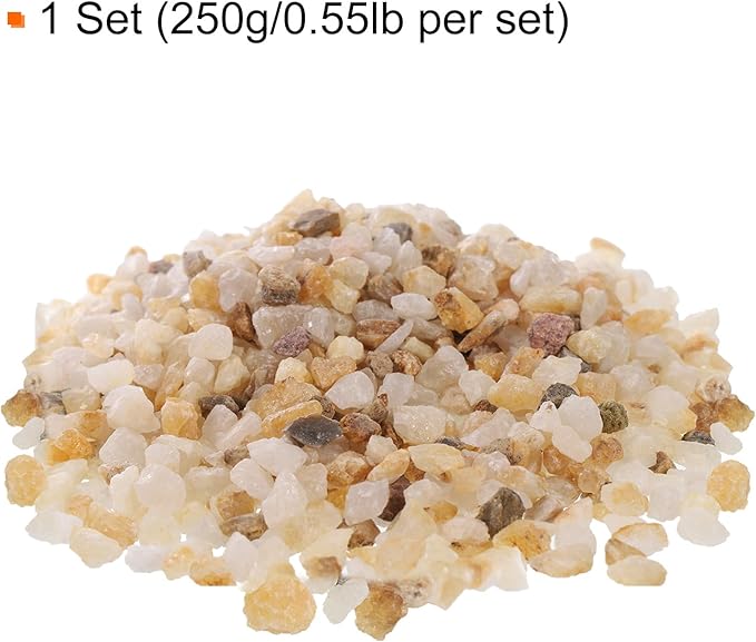 MECCANIXITY 250g/0.55lb 3-6mm Decorative Gravel Stones, Coarse Sand Stone DIY Decor for Vase Filler Beads Crafts Fish Tank Aquarium Garden Decoration Potted Plants, Taupe