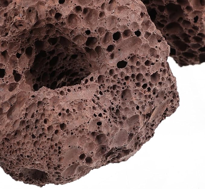 IMIKEYA 6Pcs Lava Rock Aquarium Decor: Natural Volcanic Stones for Fish Tank Landscape Porous Aquarium Rocks for Aquascaping, Terrarium Landscaping