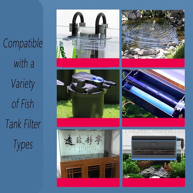 Aquarium Filter Media, Newly Premium Filter Pads for Aquarium, 39.3x11.8inch,Aquarium Filter Floss for Fishtank Sponge Pad Foam Filter Accessories for Pond ＋Free PH Test Strips and AQ Thermometer