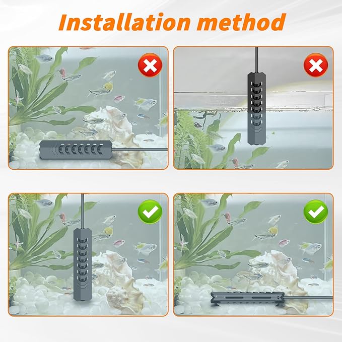 Upgraded 25W Intelligent Aquarium Heater,59°F-93°F Submersible Fish Tank Heater with Intelligent Digital Display Controller and Auto Power Off for 1-5 Gallon Freshwater Saltwater Fish Tanks