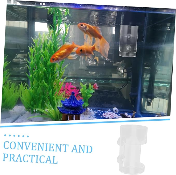 Mikikit Aquarium Acrylic Fish Feeder Cup Multi-Purpose Shrimp and Fish Feeding Dish Automatic Feeding Tool for Tanks Clear Bowl for Aquatic Creatures