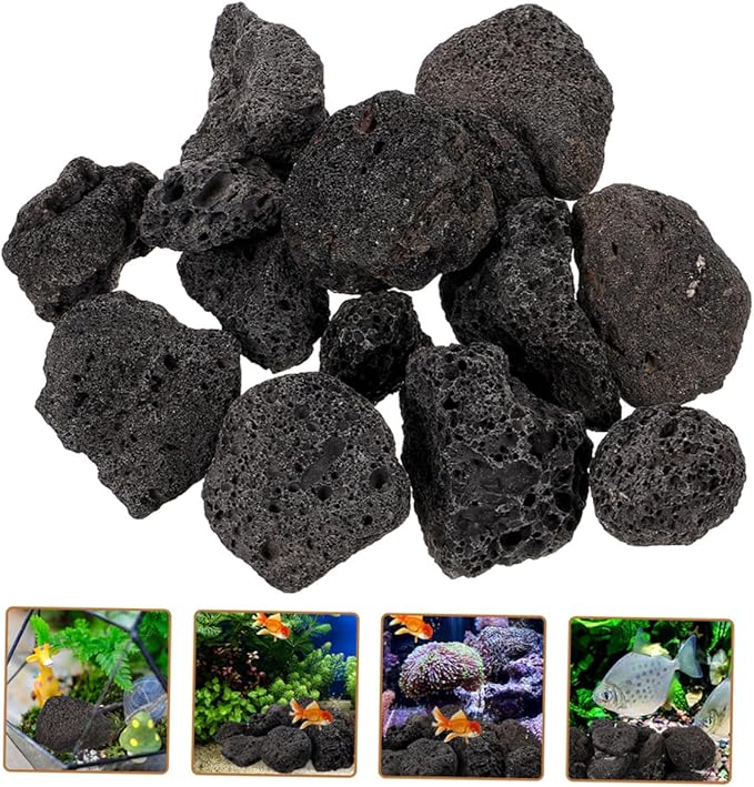 Natural Volcanic Stones for Garden Aquarium Decorative Rocks for Landscaping Fish Tanks Versatile Rustic Aesthetic