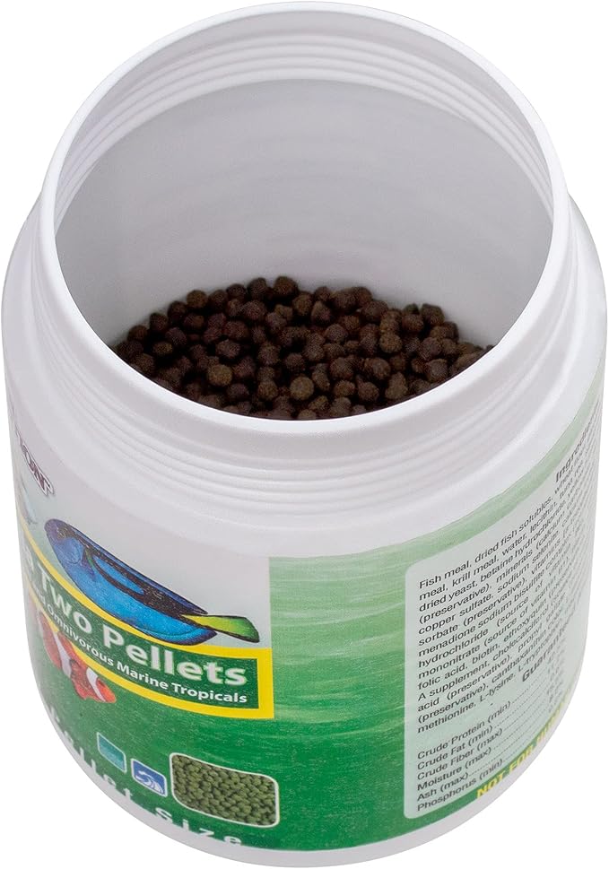 Ocean Nutrition Formula Two Pellets - Fish Food for Herbivorous & Omnivorous Marine Tropical Fish, High Protein(40%) - 7 oz (200 g) Medium Pellets