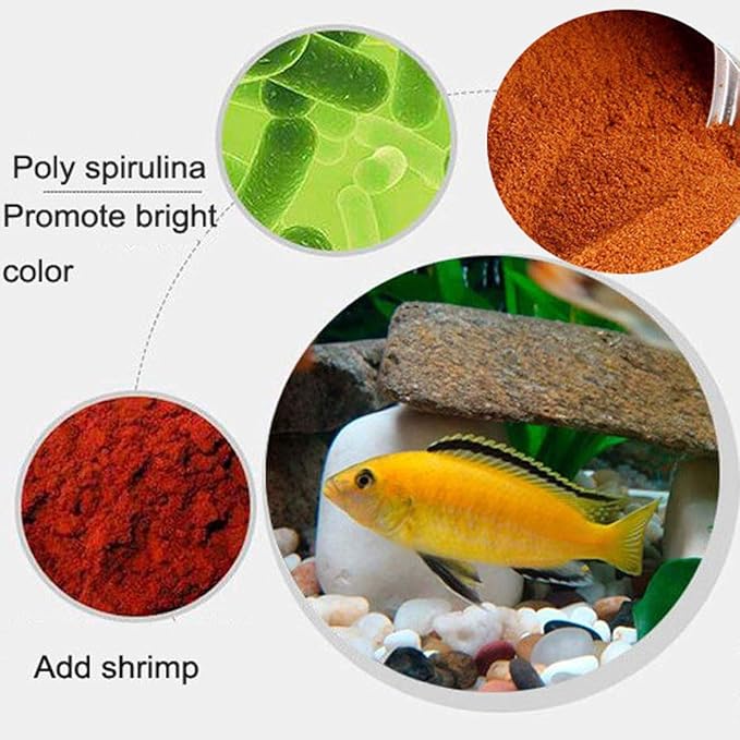 100g Small Baby Fish Food Float Freeze Brine Shrimp Egg for Turtle Betta Juvenile Fish Sea Fish Tropical Fish Fits for Freshwater and Saltwater