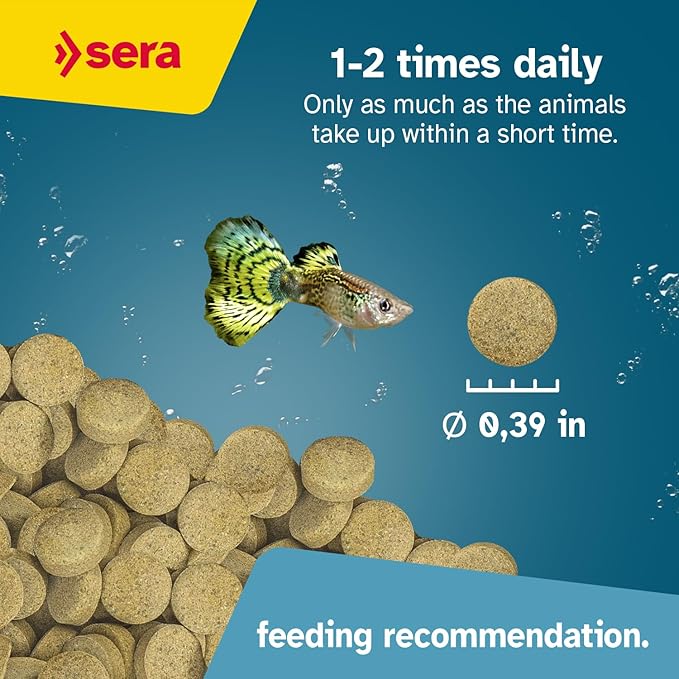 Sera O-Nip Stickies 24 Tabs 0.6 oz | Complete Feed for All Ornamental Fish | Adhesive Tablets Stick to The Aquarium Glass | High Protein | No Dyes & Preservatives | with Bloodworms, Krill & Tubifex