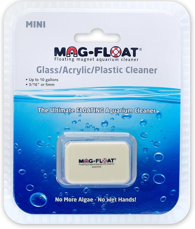 Mag-Float Mini 25 Cleaner for Glass & Acrylic Tanks| Magfloat Magnetic Betta Fish Tank Cleaner | Magnet Cleaning Tool for Aquarium Scrubber Brush Cleaning Tool