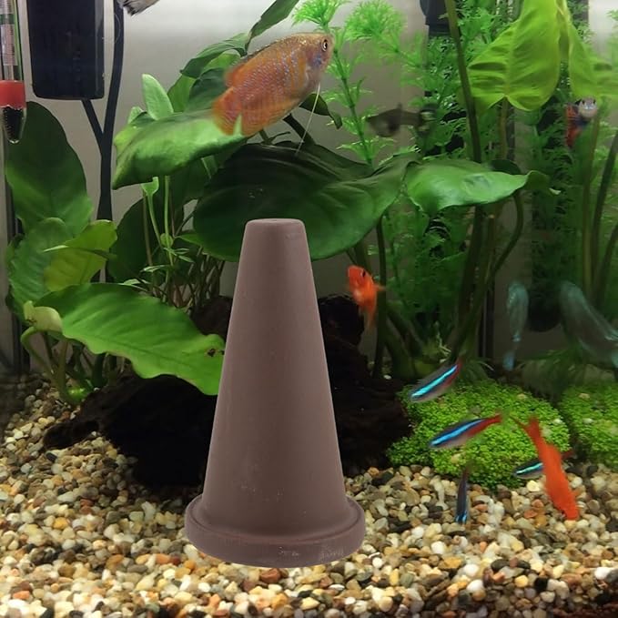 BESPORTBLE Fish Breeding Cones Cave: Shrimp Breeding Bucket - Ceramic Fishing Spawning Cone - Small Spawning Bucket with Grid for Discus Fish Shrimp, 16x9cm