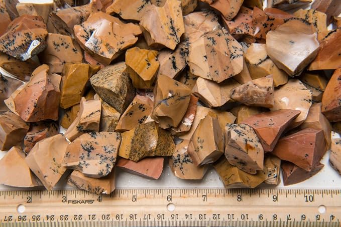 Fantasia Materials: 18 lbs Dendrite Tan Jasper Rough Stones from India