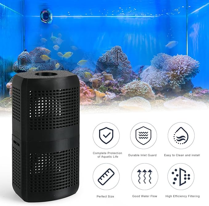 Aquarium Intake Guard, Aquarium Filter Intake Guard Replacement for Fluval FX2/FX4/FX6 Canister Filter, Aquarium Parts Accessories, Fish Tank Filters Protect Aquatic Life