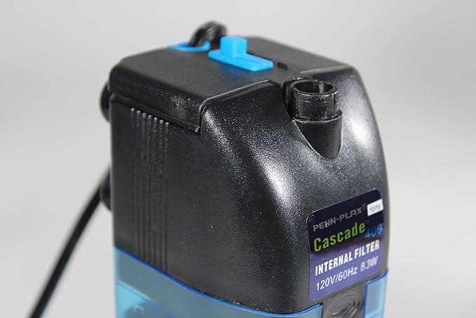 Penn Plax Cascade 400 Submersible Aquarium Filter Cleans Up to 20 Gallon Fish Tank With Physical, Chemical, and Biological Filtration, CIF2