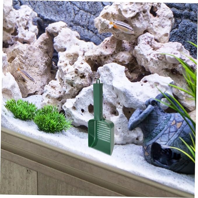 BESPORTBLE Convenient Multi-use Sand Shovel for Fish Tank Cleaning Reusable Plastic Tool for Efficient Gravel and Debris Removal Elegant Design for Aquatic Environments