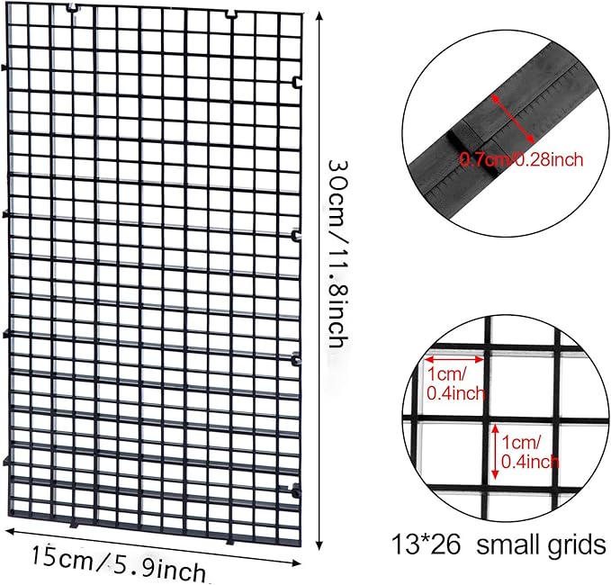 OBANGONG 6 Pcs Grid Divider Tray Egg Crate 11.8inch Louvre Aquarium Fish Tank Bottom Isolation
