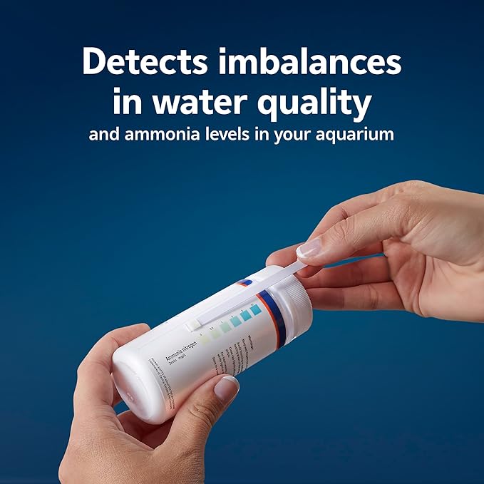 Aqueon Ammonia Aquarium Test Strips, Freshwater and Saltwater Aquariums, 50 Count