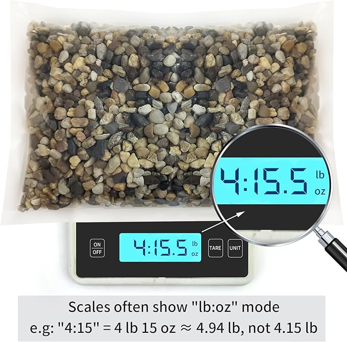 FANTIAN 5 lbs Aquarium Gravel, Pea Gravel for Fish Tank,1/4 Inch Decorative River Rocks for Aquarium Succulent Vase Plant Soil Cover and Outdoor Landscaping