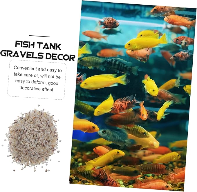 Unomor 1set Aquarium Gravel Decorative Stones Polished Natural Sand for Fish Tank Substrate Safe for Freshwater for Aquascaping and Vase Filling