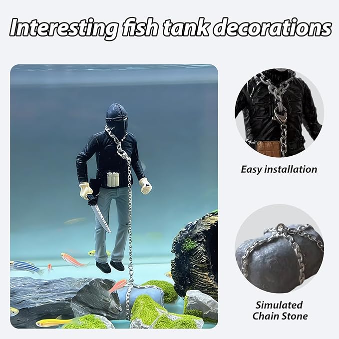 Floating Fish Tank Decoration,Floating Ornament Handmade Model Decoration for Fish Tank,Unique Design,Vivid Character,Perfect for Aquarium Landscape,Durable Material, Eye-catching Decor
