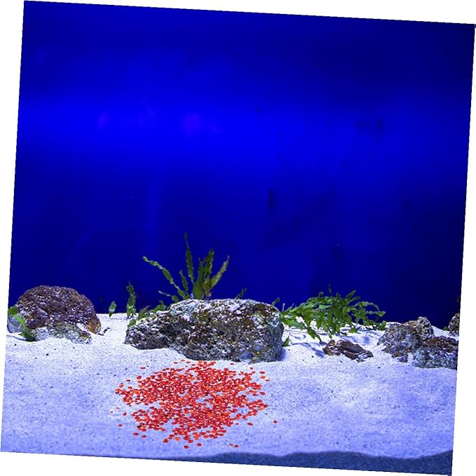 2 Sets Aquarium Gravel Decor with Natural Colored Glass Sand, 250g China Red + 250g Amber Substrate for Fish Tank and Terrarium Landscaping