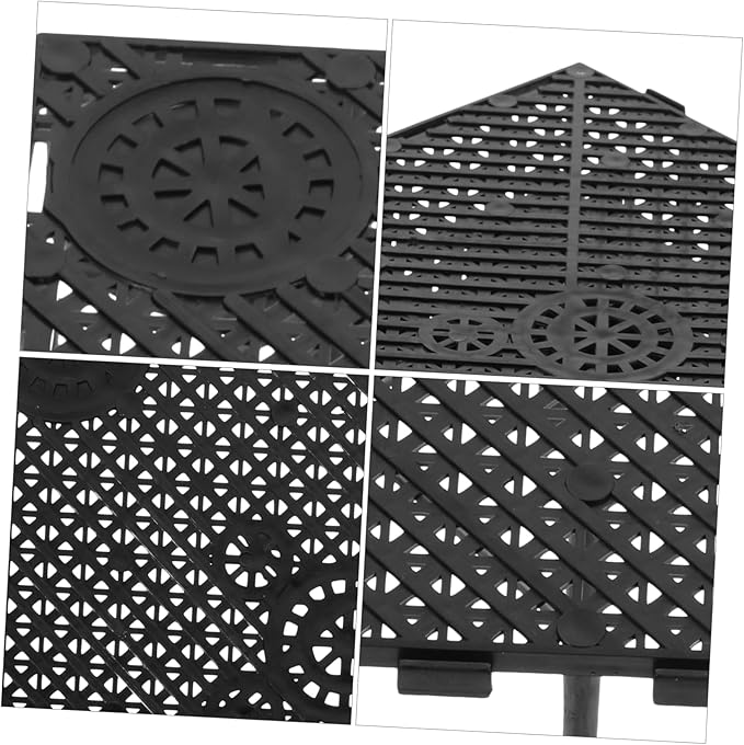 Hemobllo Aquarium Bottom Grid Fish Tank Board Divides Tray Aquarium Divider Bottom PVC Splicing Black Bottom Board