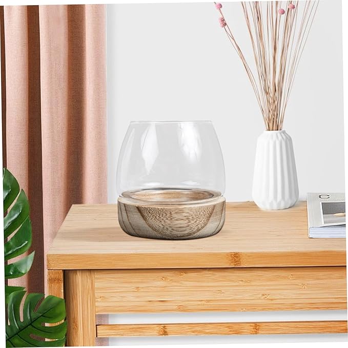 Multi-Functional Household Small Fish Bowl Glass Landscape Bottle Easy to Clean for Plant and Decor