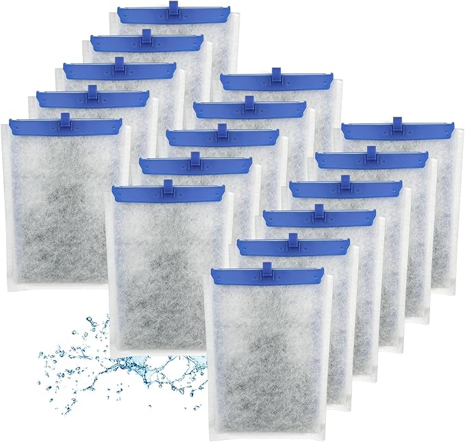 hygger HG137-10W Bio-Bag Filter Cartridges for Aquarium: 16 Pack Aquarium Replacement Filter Cartridges