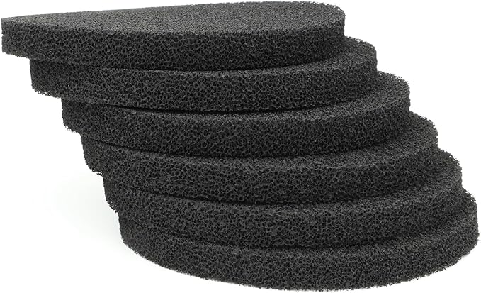 6 Pack Carbon Filter Pads Compatible with FX4 / FX5 / FX6 Canister Filter, Replacement Carbon Impregnated Foam