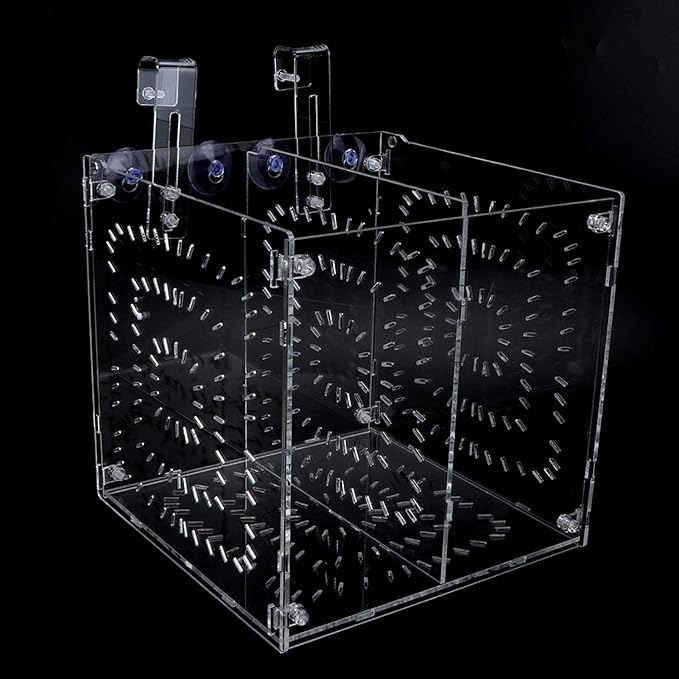 Aquarium Breeder Box for Fish Tank, Fish Breeding Box Tank Hatchery Incubator Aquarium Isolation Box for Seedlings Incubation(L)