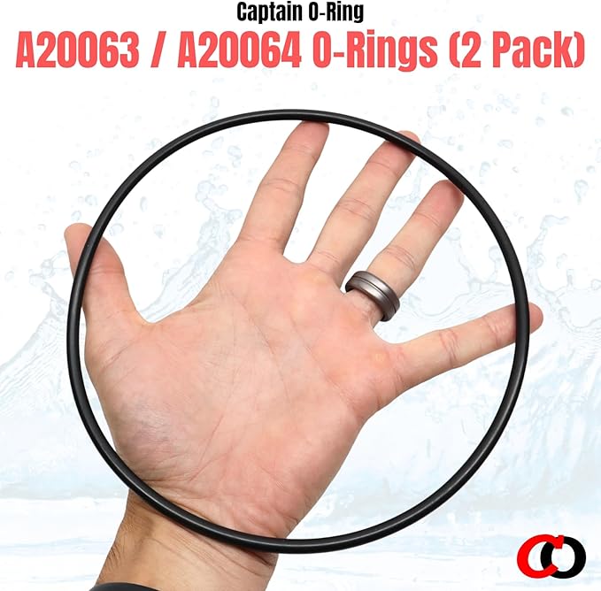 Captain O-Ring – Replacement A20063 A20064 Orings for Fluval 304, 305, 306, 307, 404, 405, 406, 407 Canister Filter Motor Head Lid Seal Ring (2 Pack)