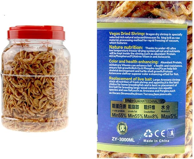 1200ml Turtle Food Freeze Dried Krill Aquarium Pond Fish Food Floating Shrimp Carnivore Koi Tropical Cichlid Turtle Feed(1200ml)