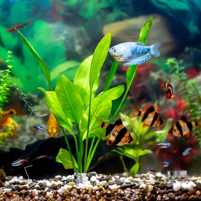 Aquarium Plant Weights Anchors,52Pcs Aquarium Plant Anchors Metal,2.75 Inch Bendable Cuttable Aquarium Plant Weights,Aquatic Plants Anchor for Live Plants in Fish Tank., Silvery