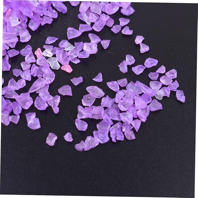 GARVALON 2pcs Colored Glass Colored Sand for Landscape and Fish Tank Decor Decorative Sand Safe for Aquariums and Flowerpots