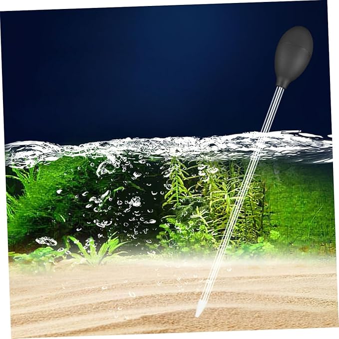 DOITOOL Water Absorber Aquarium Gravel Vacuum Fish Feeder Tube Fish Tank Feeder Tube Fish Tank Siphon Aquarium Tool Kit Fish Tank Vacuum Fish Tank Cleaning Tools Acrylic Black