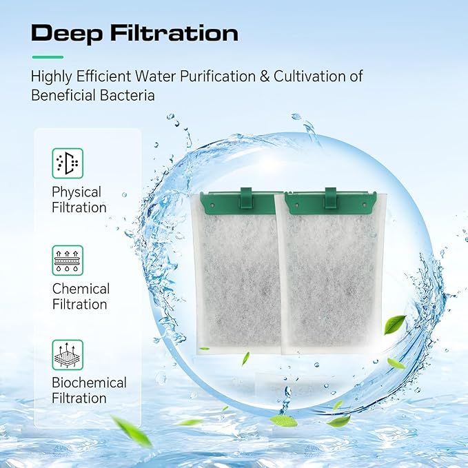 hygger HG137-5W Bio-Bag Filter Cartridges for Aquarium: 10 Pack Aquarium Replacement Filter Cartridges