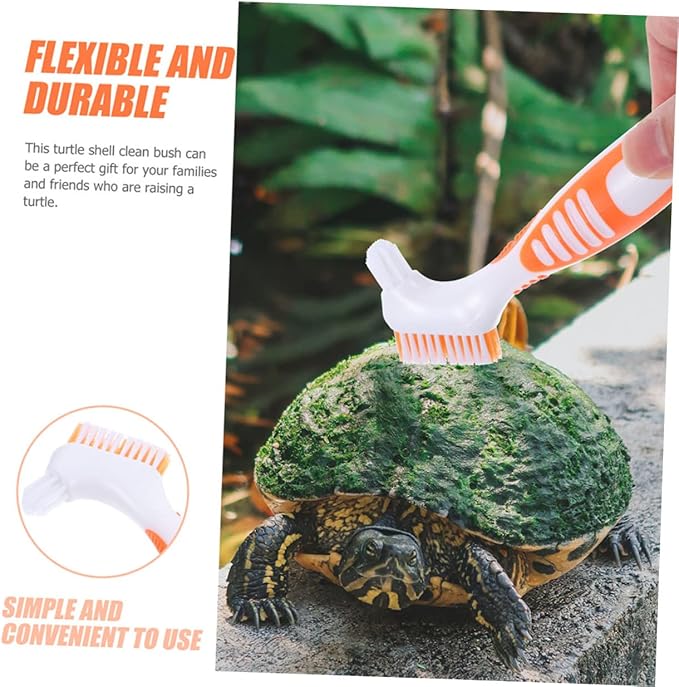 2Pcs Turtle Shell Cleaning Brush Aquatic Tortoise Mud Multi-Functional Brush with Dense Bristles for Shell Cleaning for Turtle Conch Care