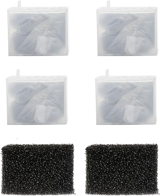 NICREW Replacement Cartridge for Fish Tank Filter Magi mini/200, Aquarium Filter Foam and Active Carbon