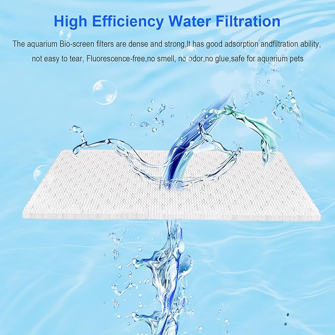 Bio-Screen for Fluval C2 Power Filter, 6-Pack Aquarium Filter Media, Bio Stratum Replacement Parts Aquaclear Canister Aquarium Fish Tank Biological Filter Media