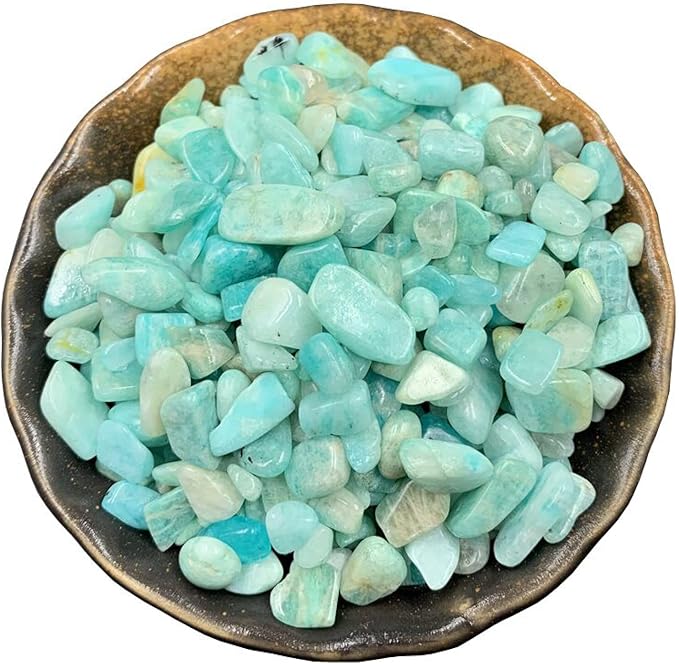 50/100g Natural Stones Gravel Crystals Chip Quartz Minerals Tumbled Agates Specimen Home Aquarium Decor,Amazon Stone,50g