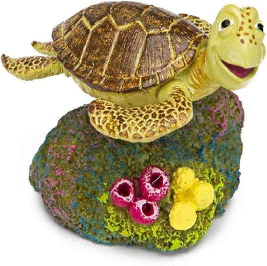 Penn-Plax Finding Nemo Resin Ornament Aquarium Decor, Crush, 3" x 2.5" x 2.5"