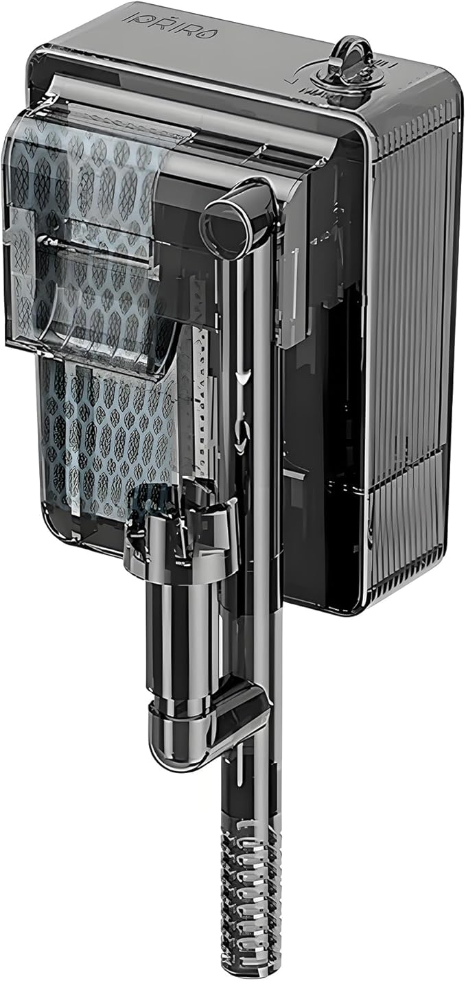 Slim Aquarium Filter, Quiet Fish Tank HOB Filters for up to 5 Gallon Aquariums, 300L/H Adjustable Flow
