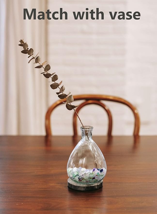 LAIDANLA Decorative Tumbled Gravel Fluorite Crystals Chip Polished Bulk Natural Gem Aquarium Gravel Rocks Pebbles Fish Tank Gravel Vase Filler Succulents Terrarium Supplies 100g