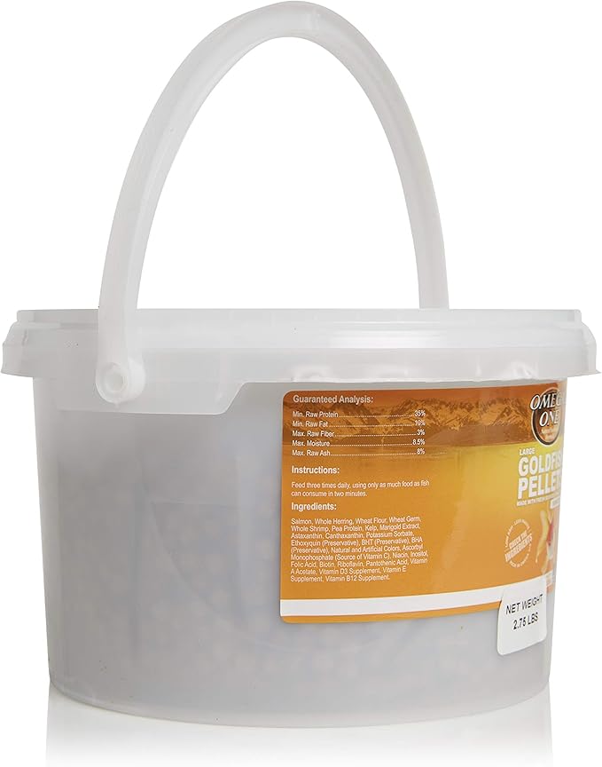 Omega One Goldfish Pellets, Sinking, Large, 2.75 lb x1