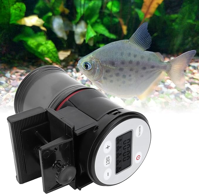 Milltrip Automatic Fish Feeder for Aquarium Auto Food Dispenser with Timer for Small Tank, Big Aquariums and Pond Battery Operated Feeders for Goldfish, Koi