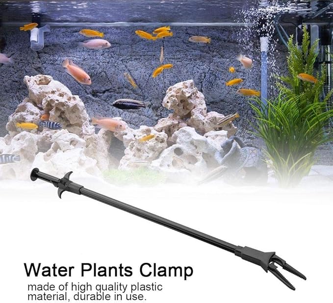 Aquarium Plastic Tweezer Clip Fish Water Plants Tongs Clamp Clip Aquarium Plants FishMarine Tweezer Fish Cleaning Tool with Pulling Claw Design