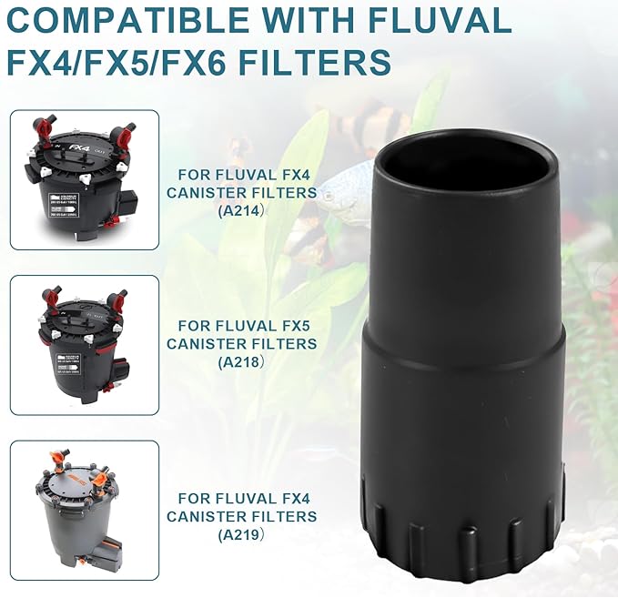 Rubber Connectors Compatible with Fluval FX4/FX5/FX6, Rubber Hose Connector Replacement Parts for A214 A218 A219 Models, Canister Filter Accessories 2 Pack