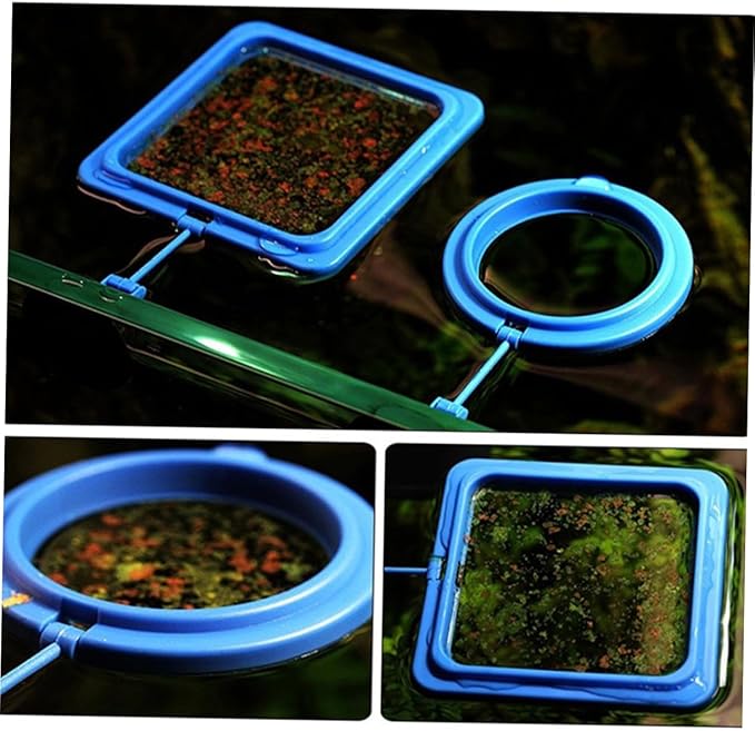 4pcs Portable Aquarium Feeding Ring Fish Vacation Feeder Tank Automatic Feeder