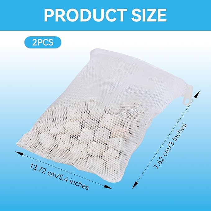 280g 2 Bags A1373 70-Gallon Biomax for Aquarium Filter Compatible with Aquaclear Fish, for AquaClear 70 Power Filter, Filter Insert Bio-max, Large Breeds, White