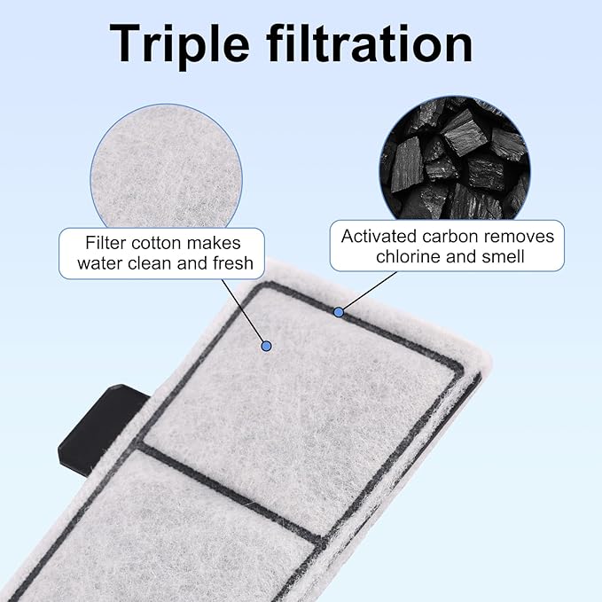 24pcs Filter Cartridges Compatible with Top Fin EF-S & BF5 BETTAFLO, 9.5x5.5cm/3.7x2.1 Inch Aquarium Fish Tank Filter Replacement Water Filtration Cartridge