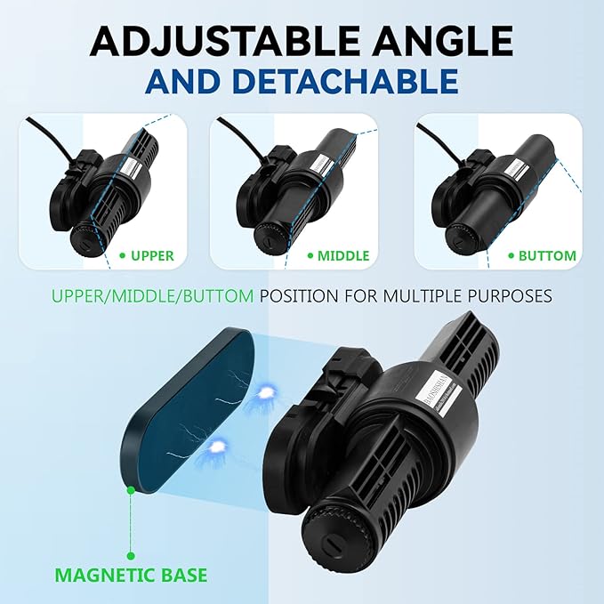 BAOSHISHAN Aquarium Wave Maker Cross Flow Water Circulation Pump for 1.2-3m Long Fish Tank Above 55 Gallon Sea & Fresh Water with Controller (35W)