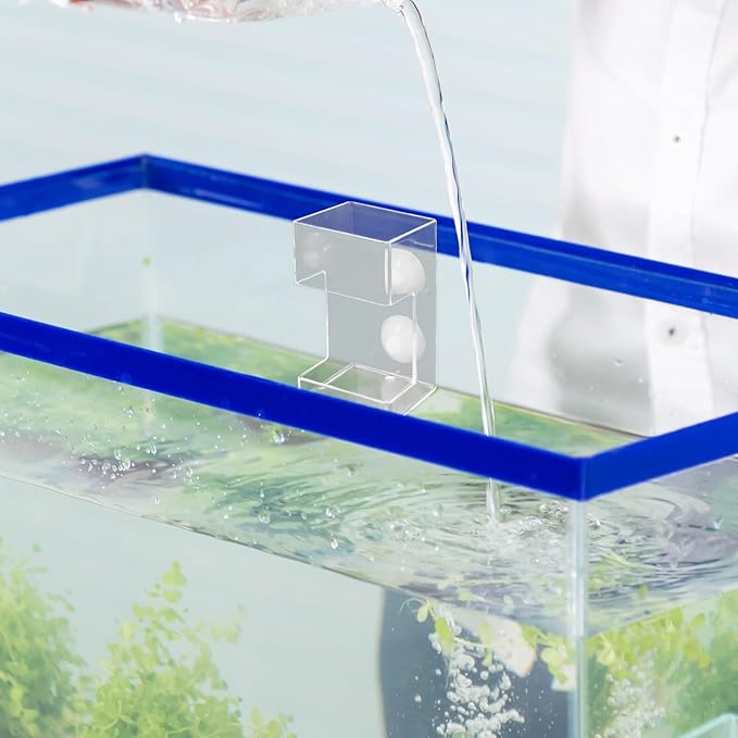 Automatic Aquarium Fish Feeder Tube with Sinking Food Bowl for Fish Tank Feeding Station Preventing Food Drift Suitable for Shrimp and Worm Feeding