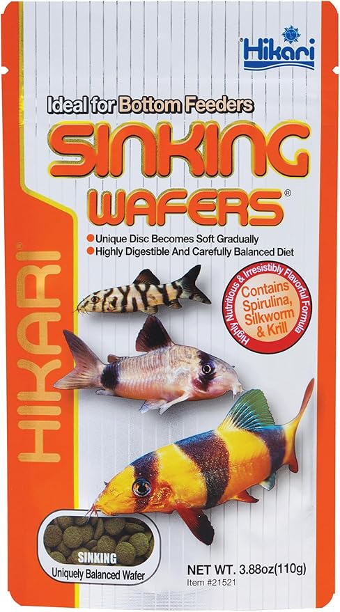 Hikari Tropical Sinking Wafers for Catfish, Loaches and Bottom Feeders 3.88 oz