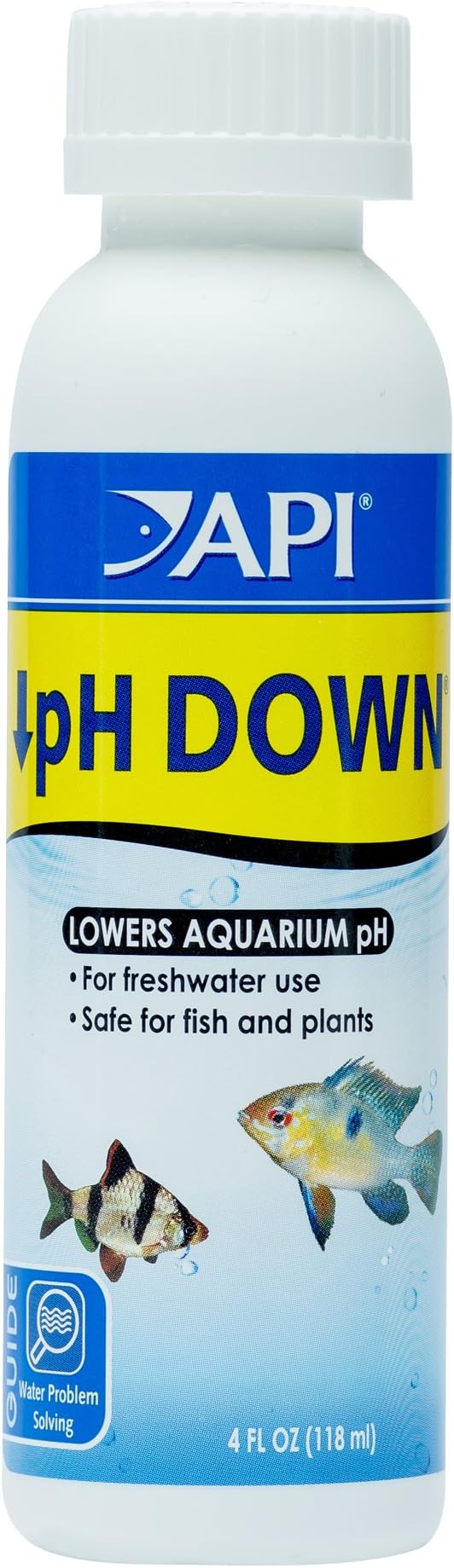 API pH DOWN Freshwater Aquarium Water pH Reducing Solution 4-Ounce Bottle